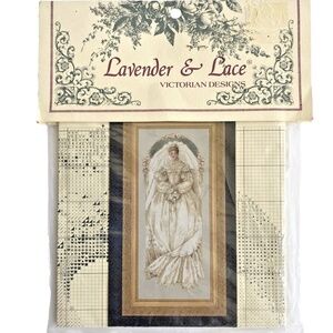 Lavender & Lace Victorian Designs Counted Cross Stitch Pattern White Lace Bride